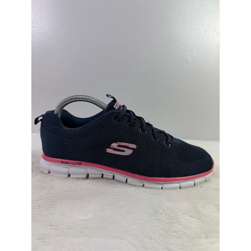 Skechers Summits Women's Dual-Lite Memory Foam Sneakers – Navy Blue, Size 8.5
